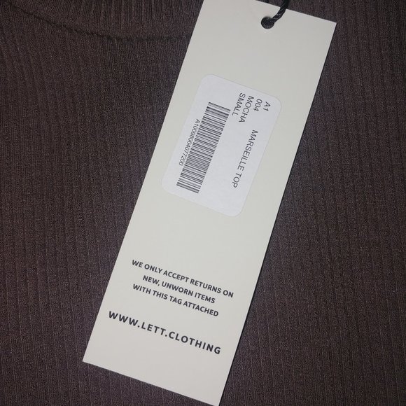 NEW Lett brand mocha mock turtleneck - Picture 7 of 8